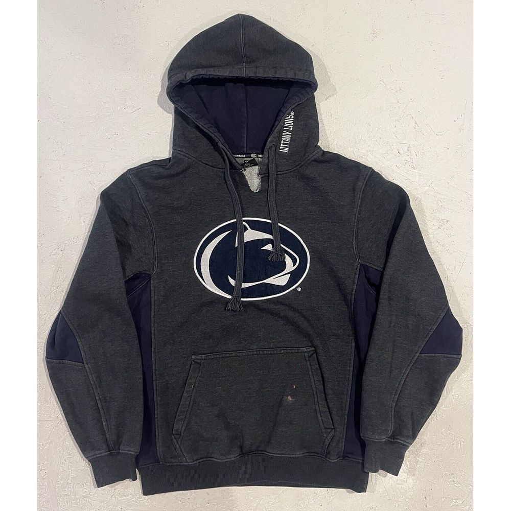 Penn State Nittany Lions Men's Small Gray‎ Blue Pullover Hoodie Embroidered Logo